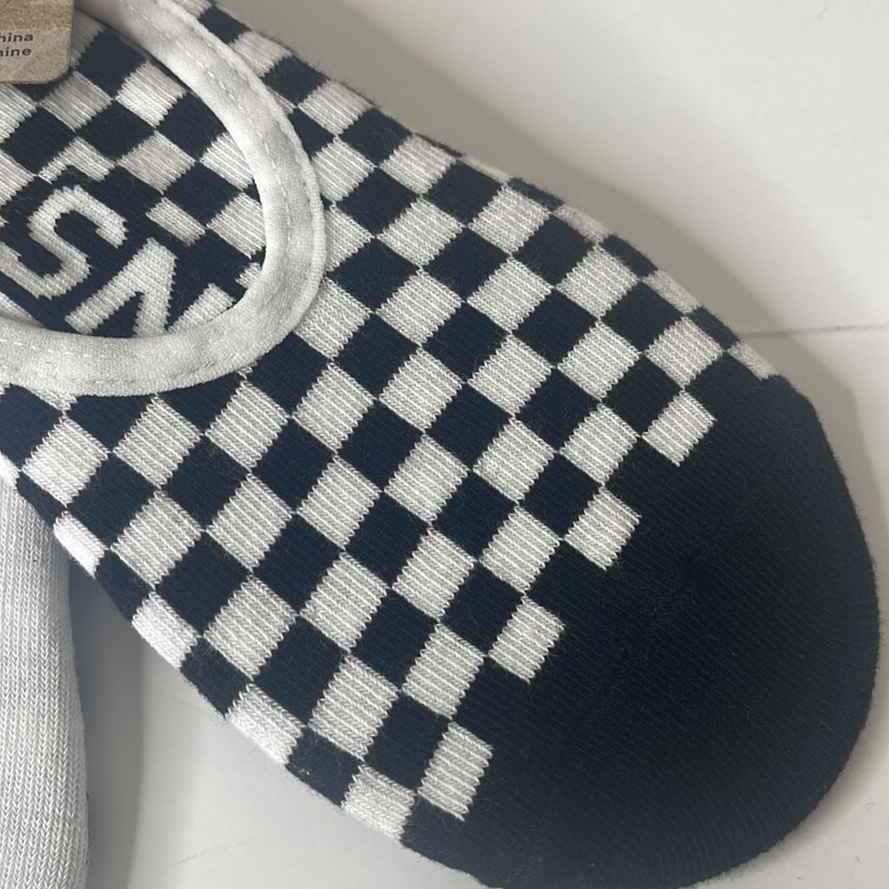 Vans 3-pk No Show Socks. Black and White Checkerboard Size 6.5-10 - Picture 2 of 10